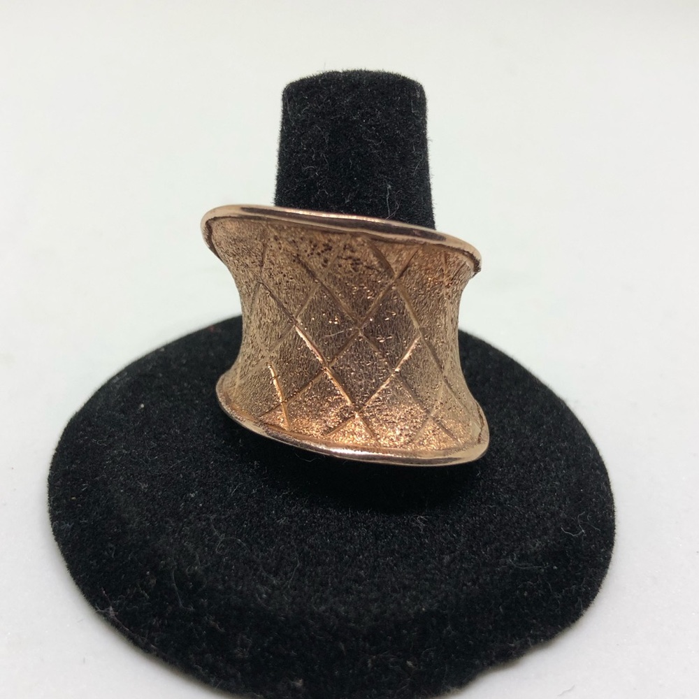 Sterling silver ring with Rose gold overlay